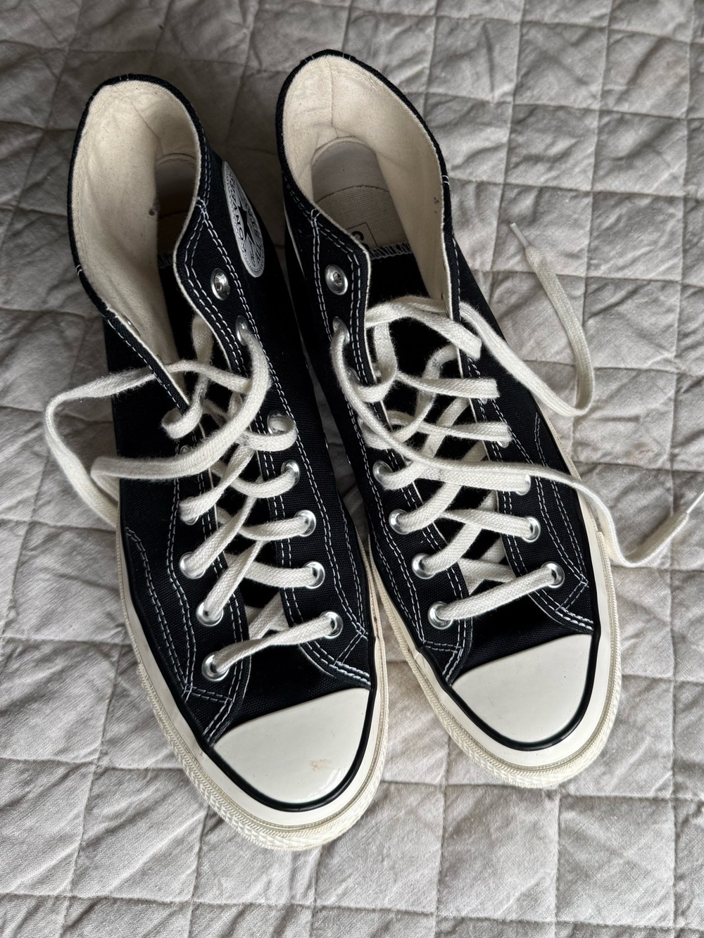 Converse Black & White High-Top Canvas Sneakers